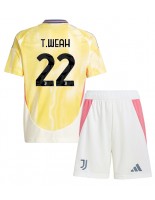 Juventus Timothy Weah #22 Bortedraktsett Barn 2024-25 Korte ermer (+ bukser)